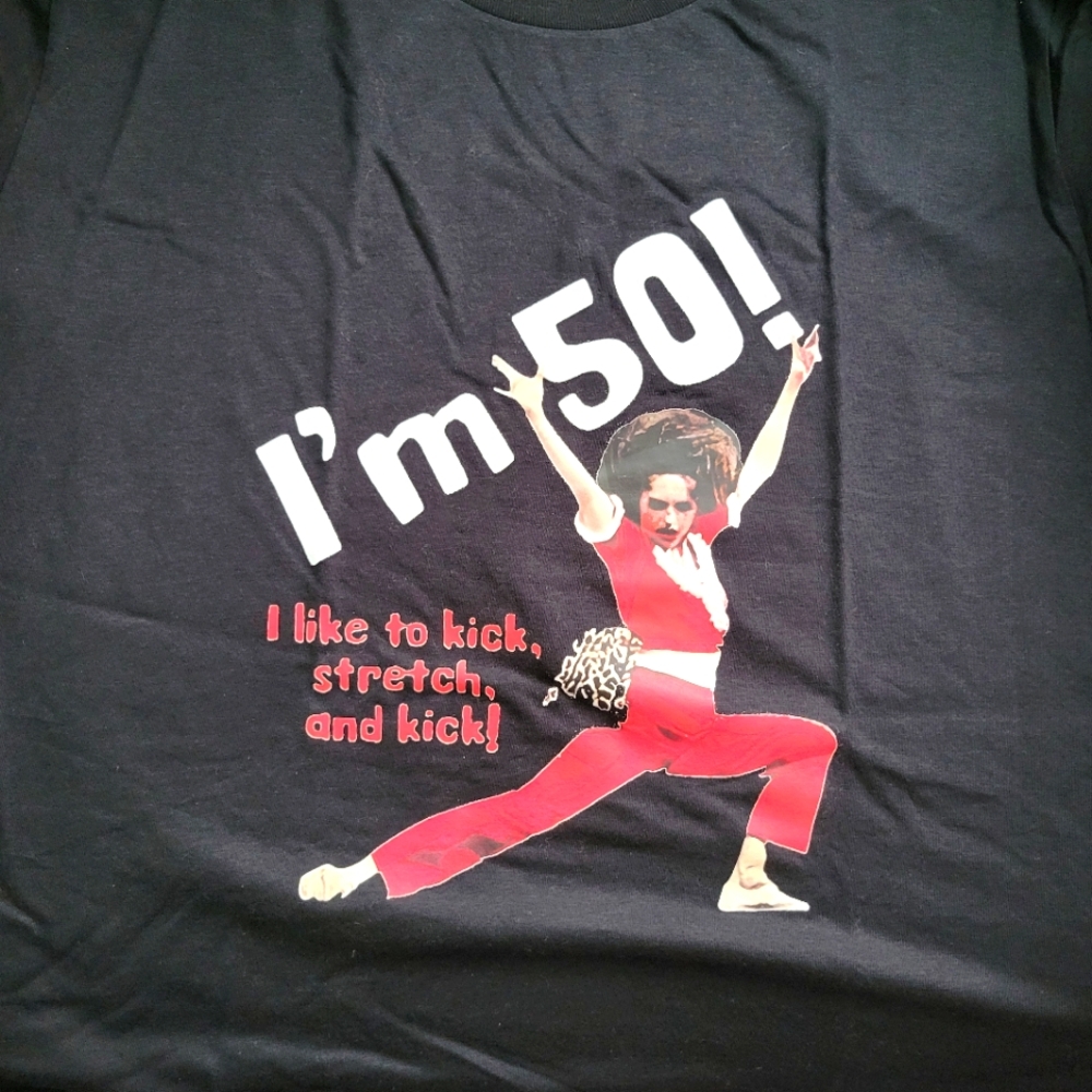 Vintage 90s SNL Saturday Night Live Molly Shannon I'm 50 Funny Black Shirt